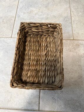 The Container Store Woven Storage Basket in Dark Brown